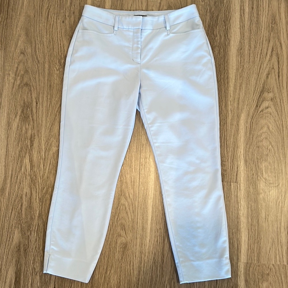 Express Mid Rise Ankle Pants in Light Blue, Size 4